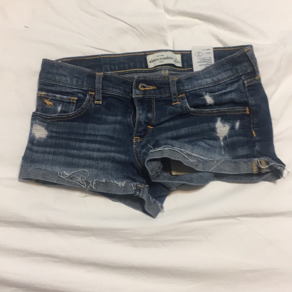 denim short jean shorts from abercrombie kids.